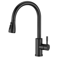 1 x Brand New FORIOUS extendable kitchen tap with 360 swivel matt black 3 modes spiral spring tap kitchen extendable stainless steel single lever sink tap, chrome. - RRP €60.49