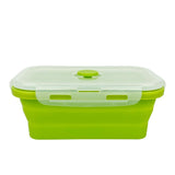 1 x Brand New Ewrap Collapsible Food Storage Containers, Silicone Bowls with Plastic Lids - Round Set of 4 - Microwave Freezer Safe, for Kitchen and Camping - RRP €28.31