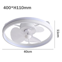 1 x RAW Customer Returns Baerolc Ceiling Fan with Lighting, 40CM Ceiling Light with Fan 32W Dimmable LED Ceiling Lamp with Fan 6 Speeds Ceiling Fan for Bedroom Kitchen Dining Room Lamps - RRP €93.01