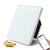 1 x RAW Customer Returns BSEED Smart Alexa Light Switch, 1 Gang Smart Light Switch works with Alexa and Google Home, Glass Touchscreen Switch with Smart Life APP Control and Timing Function White NO neutral wire  - RRP €24.89