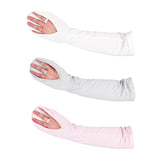 2 x Brand New 3 Pairs UV Protection Arm Sleeves Cooling Arm Sleeves Ice Silk Arm Sleeve Cover with Finger Buckle Women s Ice Arm Sleeves Sun Protection Ice Sleeve for Outdoor Driving Cycling Hiking Fishing Gray White Pink  - RRP €55.2