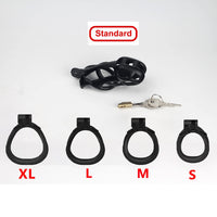 1 x RAW Customer Returns SeLgurFos CB-V3.0 Breathable 3D Penis Cage Chastity Belt Set with 4 Sizes Cock Ring Black Chastity Cage Sex Toy standard  - RRP €39.72