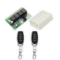 1 x RAW Customer Returns QIACHIP DC 6V 12V 24V 4CH Channels Remote Switch, 433Mhz Wireless Relay Receiver Module with 2 Transmitters for Light, Garage Door, Motor - RRP €20.16