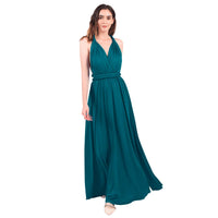 1 x RAW Customer Returns IMEKIS Women s Elegant Evening Dress Multiway V-Neck Off Shoulder Party Dress Sleeveless Halter Neck Maxi Dress Backless Summer Dress Festive Cocktail Dress Bridesmaid Wedding Ball Gown - RRP €39.31