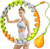 1 x RAW Customer Returns Smart Hoop, Fitness Hoop Weighted Hoops Adult with 27 Removable, Adjustable Knots for Fat Burning Home Workout for Adults - RRP €36.0