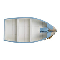 1 x RAW Customer Returns Out of the blue Decoration object Fishing boat - 3 shelves Dimensions 42 x 20.5 x 6 cm - RRP €19.56