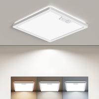 2 x RAW Customer Returns BLNAN LED ceiling light with motion detector, 18W ceiling lamp motion sensor indoor, warm white, neutral white, cold white for kitchen, hallway, balcony, basement, stairs, garage, bathroom, bedroom 22cm - RRP €34.28