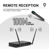 1 x RAW Customer Returns Debra Microphone Wireless, AU400 Wireless Microphone System, UHF 4 Handheld Microphone, Stable Transmission Distance of 100M, for Wedding Party Church Lecture Stage Speeches Conference 4 Handheld Microphone A  - RRP €149.0