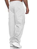 1 x RAW Customer Returns Maavoki Cargo Pants Men Relaxed Fit Cotton with Elastic Band, Outdoor Leisure Trousers Casual Hiking Pants Men with Multi Pockets White S - RRP €37.8