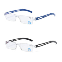 1 x RAW Customer Returns KoKoBin Frameless Reading Glasses Reading Aid with Blue Light Filter Anti Blue Light Reading Aid for Men and Women 2 Pack, 2.5  - RRP €58.8