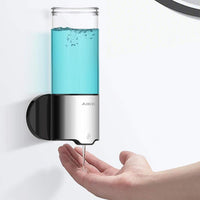 1 x RAW Customer Returns AIKE AK1212 Automatic Soap Dispenser, Wall Soap Dispenser with Infrared Sensor, Dish Soap Dispenser, for Family Washroom or Kitchen, Stainless Steel, IPX7 Waterproof, 500ml Chorm  - RRP €36.42