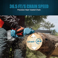 1 x RAW Customer Returns Mini Chainsaw 6 8 inch, Brushless Electric Chainsaw with Improved Chain Lubrication, Compatible with Makita 18V Battery, Without Battery, Hand Chainsaw for Garden Shears, Wood Cutting Latest Shape  - RRP €60.85