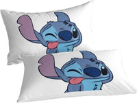 1 x RAW Customer Returns DELLIOP 3-piece bedding set Stitch birthday decoration with zipper Patterned duvet cover set Lilo and Stitch Friends with 2 pillowcases 50x75 Children s bedding set White 3, 140x200 cm - RRP €29.9