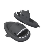 1 x RAW Customer Returns Summer Shark Slippers for Women Men Kids Shower Slippers Shoes Beach and Pool Sandals Shark Slides Slippers Quick Dry Open Toe Sandals, Dark Grey, 43 44 EU - RRP €21.58