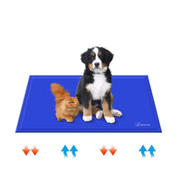 2 x Brand New Lauva cooling mat for dogs and cats, cooling mat for dogs and cats, cooling dog blanket, cold gel pad for home, cats and dogs, self-cooling mat blue for home and on the go - RRP €44.26