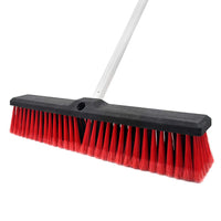 1 x RAW Customer Returns Push Broom Stiff Indoor Outdoor Rough Surface Floor Brush 18 Wide 62 Long Handle Stainless Steel for Cleaning Bathroom Kitchen Patio Garage Deck Tile Floor - RRP €29.5