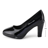 1 x Brand New Milisente Pumps Women Elegant Wedding Bridal Shoes Comfort High Heels With 8cm Block Heel Patent Leather Black 39  - RRP €39.99