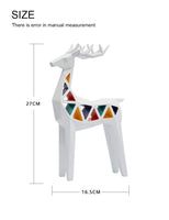 1 x Brand New Amoy-Art HAUCOZE Modern Decor Sculpture Deer Statue Figures Animal Gift Living Room Art Polyresin Arts Colorful 27cm - RRP €69.98