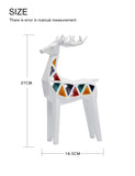 1 x Brand New Amoy-Art HAUCOZE Modern Decor Sculpture Deer Statue Figures Animal Gift Living Room Art Polyresin Arts Colorful 27cm - RRP €69.98