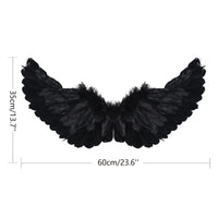 1 x Brand New Angel wings costume, feather wings angel with halo and magic wand for children women, Halloween carnival cosplay party - RRP €9.98