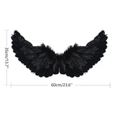 1 x Brand New Angel wings costume, feather wings angel with halo and magic wand for children women, Halloween carnival cosplay party - RRP €9.98