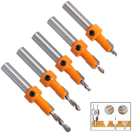 1 x Brand New Countersink Drill Bit Set 5Pcs HSS Woodworking Chamfering Bits Woodworking Taper Drill Bits for Woodworking Holes Plastic - RRP €25.2