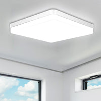 1 x RAW Customer Returns HELIOTION LED ceiling light white 36W 6500K ceiling lamp flat 23cm for living room, bedroom, kitchen lamp, hallway, balcony, dining room, neutral, square IP44 waterproof - RRP €19.99