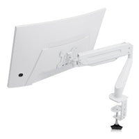 1 x RAW Customer Returns suptek monitor mount for 17-27 inch screen gas spring monitor arm height adjustable monitor mount 360 rotatable monitor stand max 6kg VESA 75x75 100x100, screen mount white MD8W  - RRP €39.99