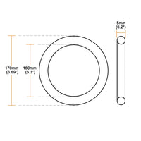 1 x RAW Customer Returns sourcing map 1pcs Metric Nitrile Rubber O-Ring Seal 170mm OD 160mm ID 5mm Width - RRP €6.04