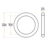 1 x RAW Customer Returns sourcing map 1pcs Metric Nitrile Rubber O-Ring Seal 170mm OD 160mm ID 5mm Width - RRP €6.04