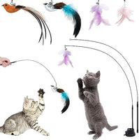 1 x Brand New CALIYO Cat Toy, Interactive Cat Toy, Interactive Cat Toy with Funny Birds and Feathers Pendant, Smart Cat Toy, Smart Toy with - RRP €18.0