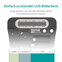 1 x RAW Customer Returns Dlyfull LCD Universal Battery Tester for AA AAA CD 9V Digital Test Device for CR123A CR2 CRV3 2CR5 CRP2 Battery Tester for 1.5V and 3V Button Cells, Black - RRP €18.62