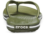 1 x RAW Customer Returns Crocs Unisex Crocband Flip Flops, Army Green White, 38 39 EU - RRP €34.99