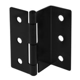 1 x RAW Customer Returns 6pcs Half Surface Hinges Chest Hinges, 76mmx 30mm 30mm 25mm Black Offset Door Hinge 1.8mm Thick Steel Roller Shutter Hinges Semi-Concealed Triple Retro Hinges - RRP €17.99