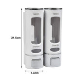 1 x RAW Customer Returns Wall Soap Dispensers 400ML x 2 TIMESETL Bathroom Soap Dispenser Shower Gel and Shampoo Dispenser Drill-Free Shower Dispenser Wall Bathroom Soap and Shampoo Dispenser Double Shower Soap Dispenser - RRP €16.66