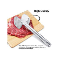 1 x Brand New Kasahome Steel Meat Tenderizer, Heavy Duty Double Sided Meat Tenderizer Hammer, for Cutlet, Steak, Beef, Chicken, Pork, Steaks, Washable - RRP €15.44