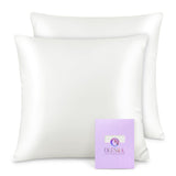 1 x RAW Customer Returns OLESILK Silk Pillowcase Pillow Cover Hair and Skin Care with Zipper 16 Momme 2 Pieces Ivory 80x80cm - RRP €79.66