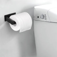 1 x RAW Customer Returns IONCAT Adhesive Toilet Paper Holder Toilet Paper Roll Holder - Toilet Paper Roll Holder for Bathroom, Kitchen and Toilet - 304 Stainless Steel - Matt Black - RRP €13.1