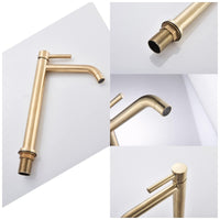 1 x RAW Customer Returns Suguword Gold Bathroom Faucet Wash Basin Faucet Bathroom Faucet High Sink Wash Basin Faucet High Spout Single Lever Mixer for Bathroom Made of Brass - RRP €62.81