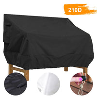 1 x RAW Customer Returns Donken garden bench cover 4 seater, bench protective cover windproof tarpaulin Oxford cover UV-resistant bench cover for bench garden furniture garden sofa black, 224 x 83 x 84 cm  - RRP €22.18