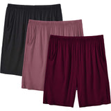 1 x RAW Customer Returns MoFiz Women s Modal Pajama Shorts Soft Shorts with Pockets 3 Pack-03 S - RRP €33.38