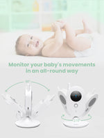 1 x RAW Customer Returns YOTON Baby Monitor, 2.4 LCD Screen Video Camera, No WiFi, Infrared Night Vision, Two-Way Audio, Temperature Display, Smart VOX Mode, 10 Lullabies - RRP €59.99