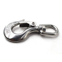 1 x RAW Customer Returns 304 Stainless Steel Heavy Duty Lifting Hook, Swivel Safety Hook, 1000kg Capacity Pack of 1  - RRP €20.99