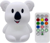 1 x RAW Customer Returns Tekemai Night Light, Children s Night Light, Bedside Lamp for Children, Multicolor Light with Remote Control, Shatterproof, Adjustable Brightness and Color, Timing Function - Big Koala - RRP €26.54