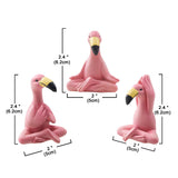 1 x RAW Customer Returns Yeomoo Yoga Flamingo Decorative Figures Miniature Garden Decoration for Outdoors, Whimsical Pink Flamingo Figure, Fairy Garden, Zen Decoration for Lawn, Gifts for Garden or Indoors, 6 cm High, Set of 3 - RRP €17.14