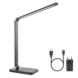 1 x RAW Customer Returns mafiti desk lamp LED dimmable table lamp 5 colors and 3 brightness levels, eye-friendly bedside lamp, USB port for readers, children, office-black - RRP €21.8