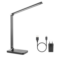 1 x RAW Customer Returns LED desk lamp, Foldable portable touch control, 15 lighting modes Eye protection 5 colors and 3 brightness levels , for bedroom, office etc Energy Class E  - RRP €19.99