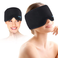 1 x RAW Customer Returns NEWGO Migraine Cooling Pad Mask, Reusable Headache Relief Cap Cooling Hat, Cold-Warm Compress Used for Migraines, Headaches - RRP €14.48