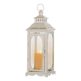 1 x RAW Customer Returns Romadedi Lantern Large for Outdoors - 35cm White Vintage Lantern Lanterns Decoration for Candles Wedding Candle Holder Outdoor Living Room Table Decoration - RRP €35.99