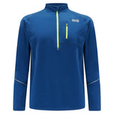 1 x RAW Customer Returns time to run long-sleeved thermal running shirt, quick-dry functional shirt top for men with zip at the neckline and ONE pocket ideal for fitness sports XXL air blue - RRP €23.09